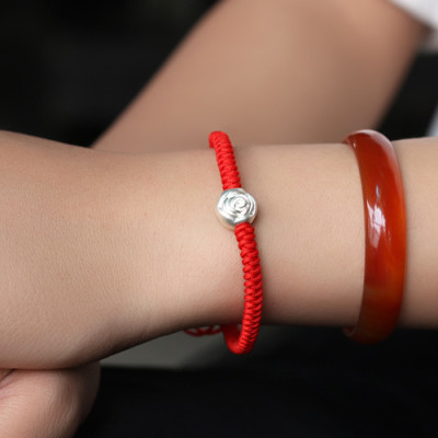 Vòng Tay Charm Hoa Bạc Ngọc Quý Gemstones GA148