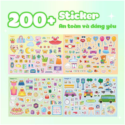 Sách - Công Chúa Cherry - Nghề Nghiệp Tương Lai - Sách Bóc Dán Sticker Cho Bé Gái - Megabook