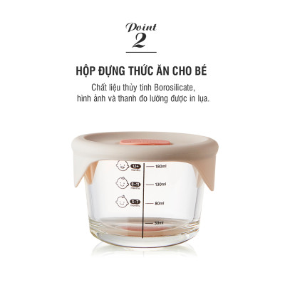 Hộp đựng thức ăn cho bé Lock&Lock có vạch chia 230ml x 3 hộp LLG508S3 - Tặng Kèm Ống Hút Inox Và Cọ Rửa Ống Hút