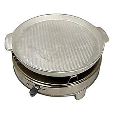 Compo chảo gang nướng + bếp cồn Inox