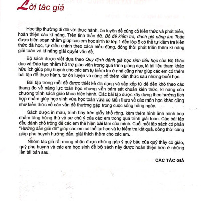 Bộ Đề Kiểm Tra, Đánh Giá Năng Lực Toán 5 - Tập 2