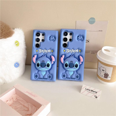 Ốp Lưng Cho Samsung S25 Ultra / S24 Ultra / S23 Ultra / S22 Ultra Hình STITCH Silicon Dẻo Chống Sốc Có Giá Đỡ