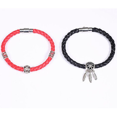 Combo 2 vòng dây da mix charm bạc thái - Ngọc Quý Gemstones