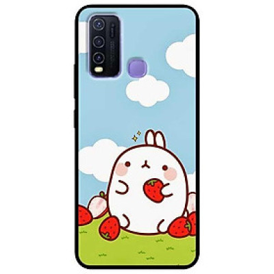 Ốp lưng dành cho Vivo Y30 - Y30i - Y50 mẫu Thỏ Mập Ăn Dâu