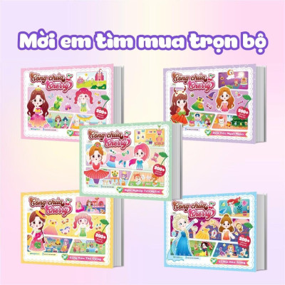 Sách - Công Chúa Cherry - Bữa Tiệc Ngọt Ngào - Sách Bóc Dán Sticker Cho Bé Gái - Megabook