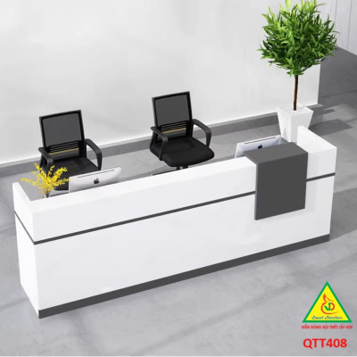 QUẦY LỄ TÂN, QUẦY TIẾP TÂN, QUẦY TÍNH TIỀN, QUẦY THU NGÂN QTT408 - Nội thất lắp ráp Viễn Đông Adv