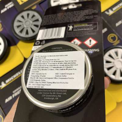 Sáp Thơm  Ô Tô MICHELIN Khử Mùi Xe Hơi Cao Cấp - Michelin Organic Can Air Freshener (Hàng Chính Hãng) mùi hương vanilla