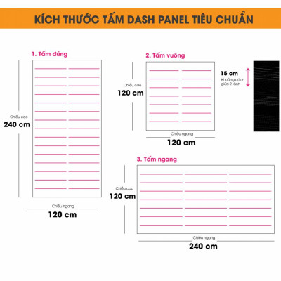 Tấm gỗ xẻ rãnh SMLIFE Dash Panel