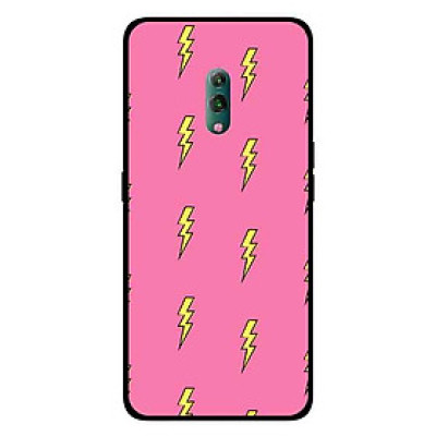 Ốp Lưng in cho Oppo K3 Mẫu Tia Chớp Nền Hồng - Hàng Chính Hãng