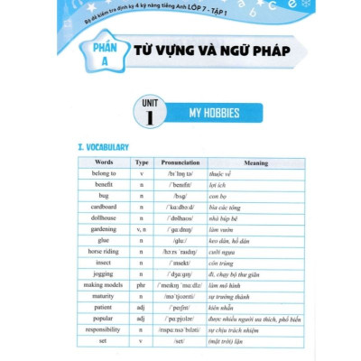 GLOBAL SUCCESS - Bộ đề kiểm tra định kỳ 4 kỹ năng tiếng anh lớp 7 tập 1 (có đáp án)
