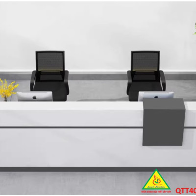 QUẦY LỄ TÂN, QUẦY TIẾP TÂN, QUẦY TÍNH TIỀN, QUẦY THU NGÂN QTT408 - Nội thất lắp ráp Viễn Đông Adv