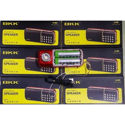 Loa usb,thẻ nhớ,FM BKK K51 - Đèn Pin Cực Sáng ( Hàng Chính Hãng )
