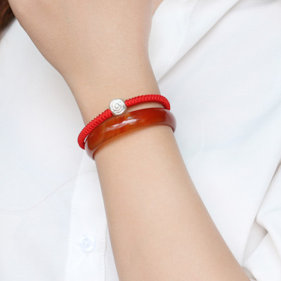 Vòng Tay Charm Hoa Bạc Ngọc Quý Gemstones GA148