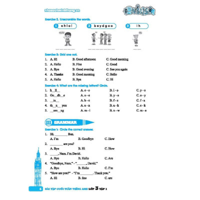 Sách - Global Success  Bài Tập Cuối Tuần Tiếng Anh Lớp 3 - Có Đáp Án - Tập 1 - Minh Thắng