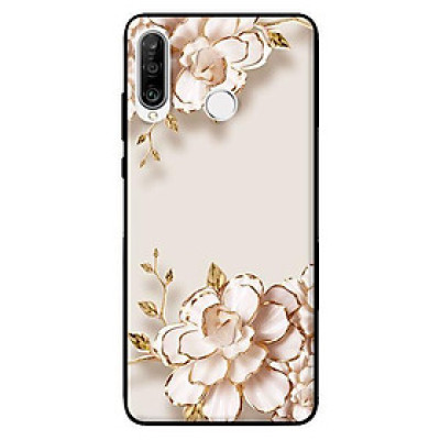 Ốp lưng in cho Huawei P30 Lite Tranh Hoa Nền Trắng - Hàng chính hãng