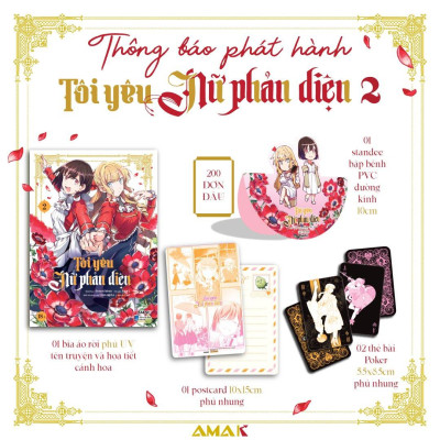 [Manga] Tôi Yêu Nữ Phản Diện - Tập 2 - Tặng Kèm 1 Bìa Áo Rời Phủ UV + 1 Postcard Hai Mặt + 2 Thẻ Bài Poker + 1 Standee PVC Bập Bênh