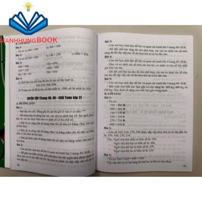 Sách - Bài giảng và hướng dẫn học Toán lớp 2 ( tập 1 + tập 2)