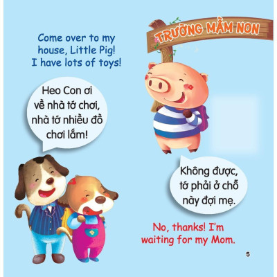 Sách - Rèn Luyện Kỹ Năng Giao Tiếp Bằng Tranh Cho Bé - Lời Từ Chối - Song Ngữ Anh Việt - Minh Thắng