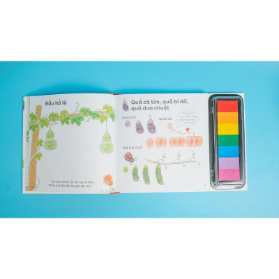 Sách - 100++ Ý Tưởng Sáng Tạo Vẽ Tranh Bằng Vân Tay - Thực Vật - Đinh Tị Books