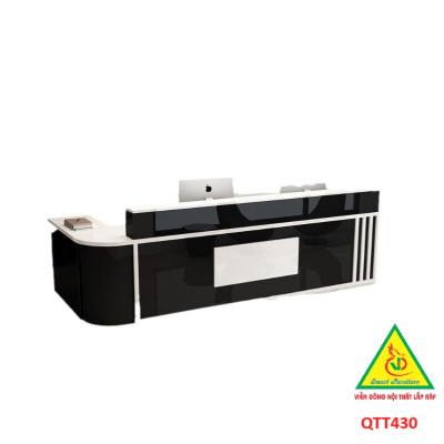 QUẦY LỄ TÂN, QUẦY TIẾP TÂN, QUẦY TÍNH TIỀN, QUẦY THU NGÂN QTT430 - NỘI THẤT LẮP RÁP VIENDONGADV