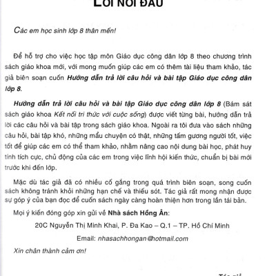 Hướng Dẫn Trả Lời Câu Hỏi Và Bài Tập Giáo Dục Công Dân 8 - Bộ Sách Kết Nối (HA)