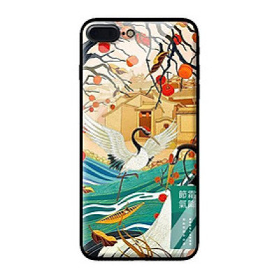 Ốp kính cường lực cho iPhone 7 Plus Hai Con Hạc - Hàng chính hãng