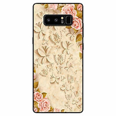 Ốp lưng dành cho Samsung Note 8 mẫu Hoa Hồng Lá Vàng