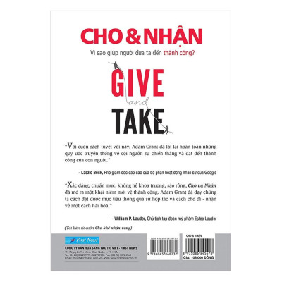 Sách - Combo Cho và Nhận + Nghệ thuật bán hàng của người Do Thái - FirstNews