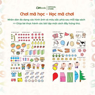 Sách toán cho bé, Phát triển tiềm năng toán học cho trẻ - Toán  học cho trẻ mẫu giáo - Lớp chồi 1 (Tái Bản 2021)- 2HBookss