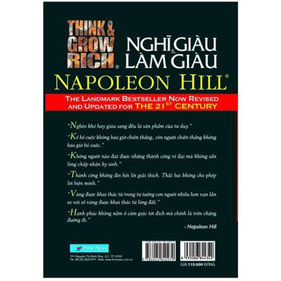 Sách - Nghĩ Giàu Và Làm Giàu - Bìa Mềm - First News