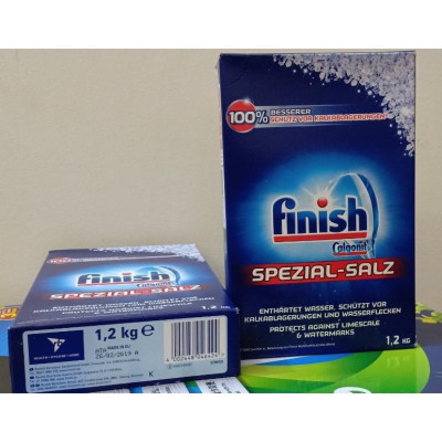 Combo nước làm bóng Finish 750ml+muối rửa bát finish 1,2kg dùng cho máy rửa bát
