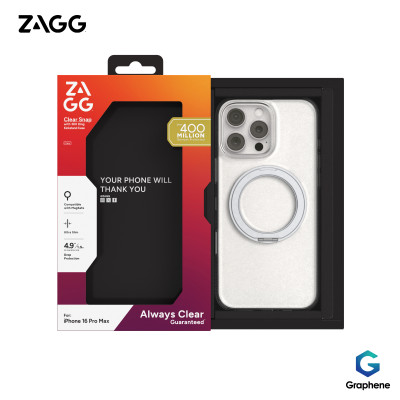 Ốp lưng ZAGG Snap RKS Clear dành cho iPhone 16 Pro/16 Promax, chống sốc lên đến 4m - Hàng chính hãng