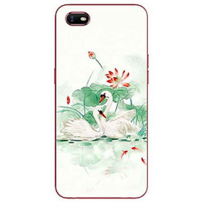 Ốp lưng in cho Oppo A1K Mẫu Đôi Thiên Nga