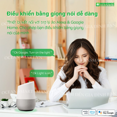 Công Tắc Cảm Ứng Thông Minh Bluetooth Mesh Hunonic Premium, Công Tắc Điều Khiển Từ Xa Qua Điện Thoại Hình Vuông - HNPREVD