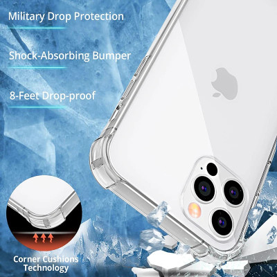 Ốp lưng dành cho iPhone 16, iPhone 16 Pro, iPhone 16 Plus, iPhone 16 Pro Max  TPU dẻo trong suốt chống sốc 4 góc cao cấp - Hàng chính hãng.