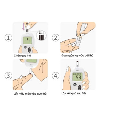 Máy Đo Đường Huyết Tại Nhà Sinocare Kèm 10 Que Thử + 10 Kim Chích – Đo Nhanh, Chính Xác, Dễ Dùng Cho Mọi Người