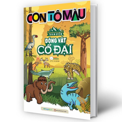 Sách - Con Tô Màu - Thám Hiểm Động Vật Cổ Đại (24 Stickers) - Megabook