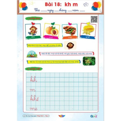 Sách - Bài Tập Hằng Ngày Tiếng Việt Lớp 1 - Cánh Diều - Tập 1 (1 cuốn)
