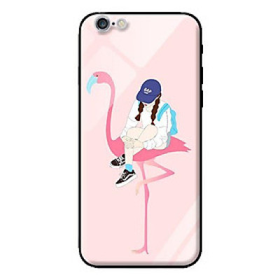 Ốp kính cường lực cho iPhone 6s Hạc Hồng Và Cô Gái - Hàng chính hãng