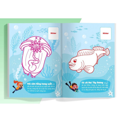 Sách - Con Tô Màu - Thám Hiểm Đáy Biển Sâu (24 Stickers) - Megabook