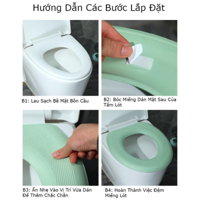 [KoSuyTu] Miếng Lót Bồn Cầu Xốp EVA Giữ Ấm Mùa Đông - KT 42x38cm - Không Thấm Nước, Dễ Vệ Sinh 