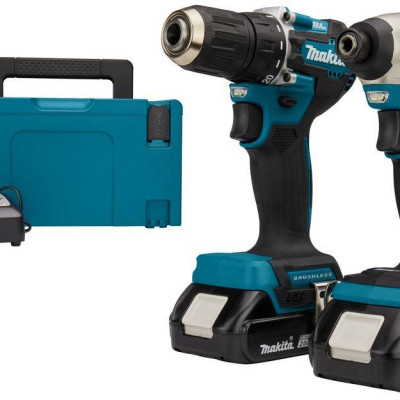 BỘ SẢN PHẨM (DTD157+DDF487) MAKITA DLX2423AJ (02 PIN 18V BL1820B 01 ĐẾ SẠC NHANH DC18RC) - HÀNG CHÍNH HÃNG
