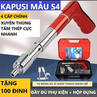 MÁY BẮN ĐINH BÊ TÔNG SẮT THÉP XUYÊN QUA MỌI THỨ BẰNG HẠT NỔ SIÊU MẠNH TẶNG KÈM THEO PHỤ KIỆN
