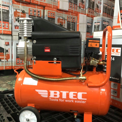 MÁY NÉN KHÍ CÓ DẦU BTEC BT-2024 2HP (1500W) 24 LÍT -HÀNG CHÍNH HÃNG (LÊN HƠI SIÊU NHANH, 100% DÂY ĐỒNG)