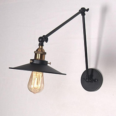 Đèn tường - đèn gắn tường chao sắt thân gấp TU206 kèm bóng LED edision ST64
