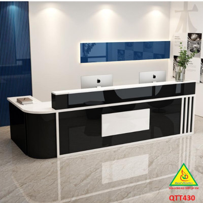 QUẦY LỄ TÂN, QUẦY TIẾP TÂN, QUẦY TÍNH TIỀN, QUẦY THU NGÂN QTT430 - NỘI THẤT LẮP RÁP VIENDONGADV