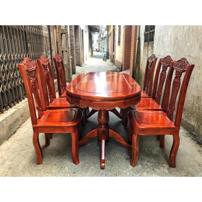 Bộ bàn ghế phòng ăn gỗ xoan đào