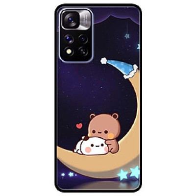 Ốp lưng dành cho Xiaomi Redmi Note 11 Pro 5G ( Bản Nội Địa ) mẫu Gấu Ngồi Mặt Trăng