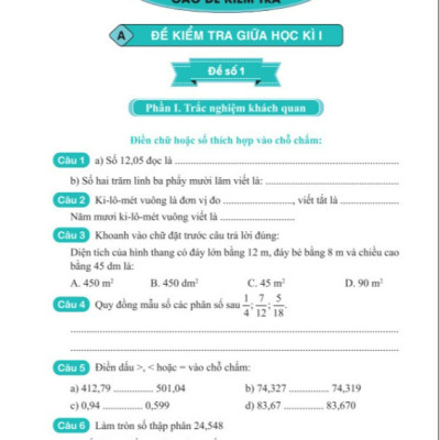 Sách - 36 Đề Ôn Luyện Toán 5 - Biên soạn theo chương trình GDPT mới