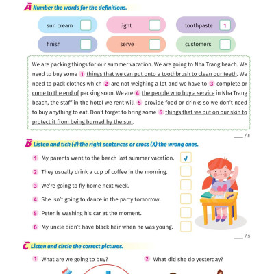 Super Test - Đề Kiểm Tra Nhanh Tiếng Anh Cho Học Sinh Lớp 5